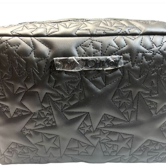 Betsey Johnson Stars Quilted Cosmetic Case- Black - Picture 5 of 11